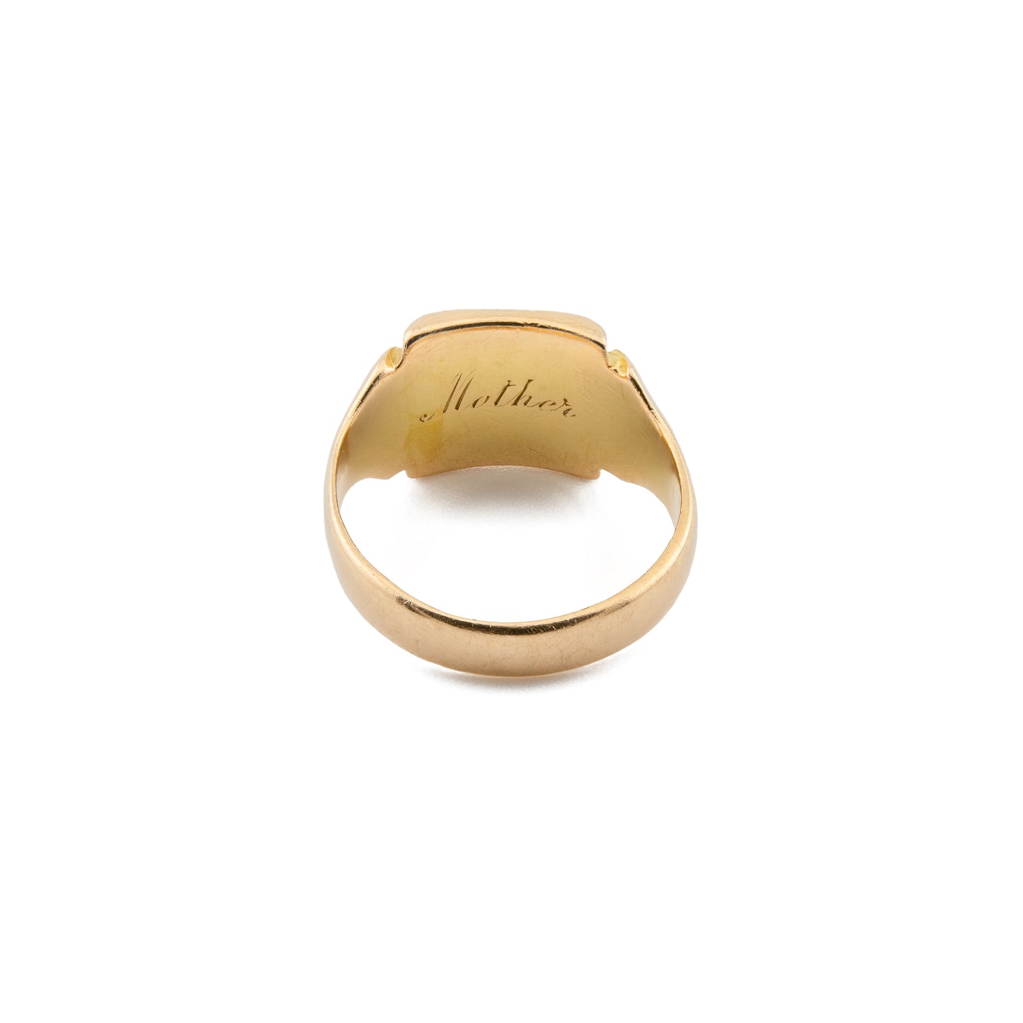 Lion Engraved Square Signet Ring in 18ct Gold