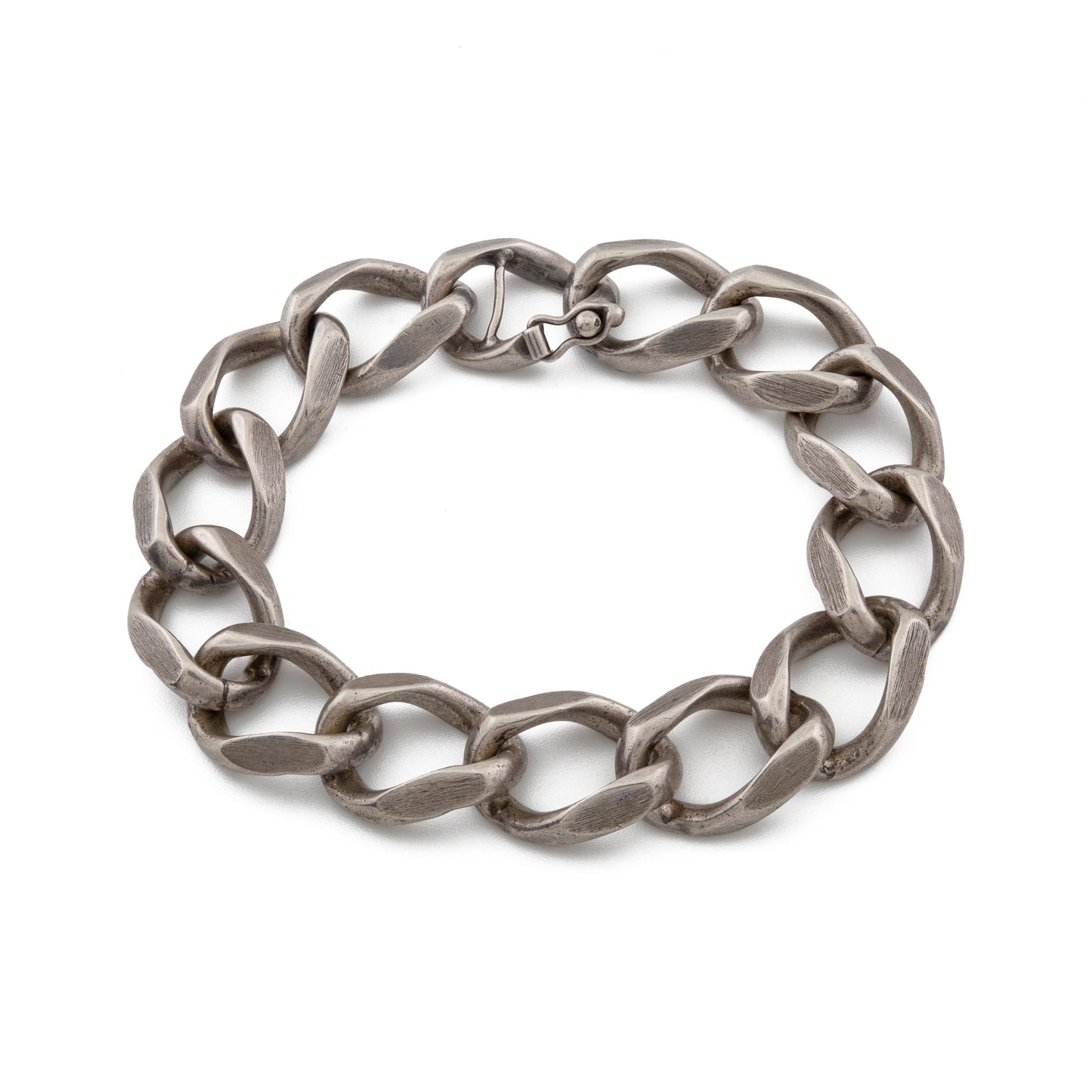 Vintage Silver Curb Link Bracelet by Uno A Erre