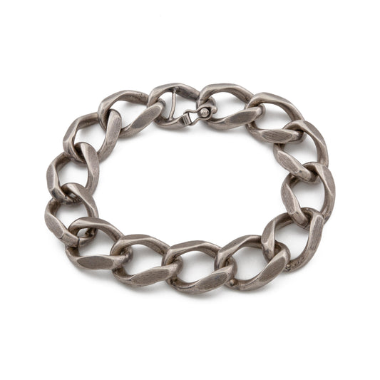 Vintage Silver Curb Link Bracelet by Uno A Erre