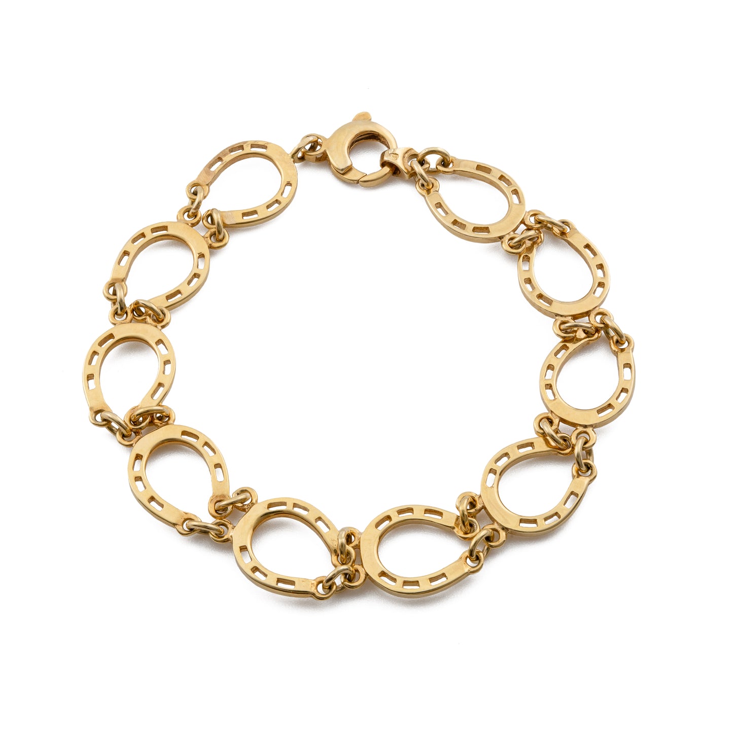 Vintage 9ct Gold Horseshoe Link Bracelet