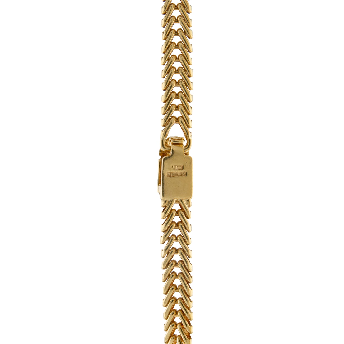 18ct Gold Woven Graduated Necklace