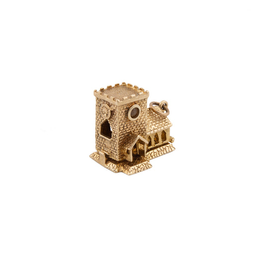 Vintage 9ct Gold Opening Church Wedding Charm