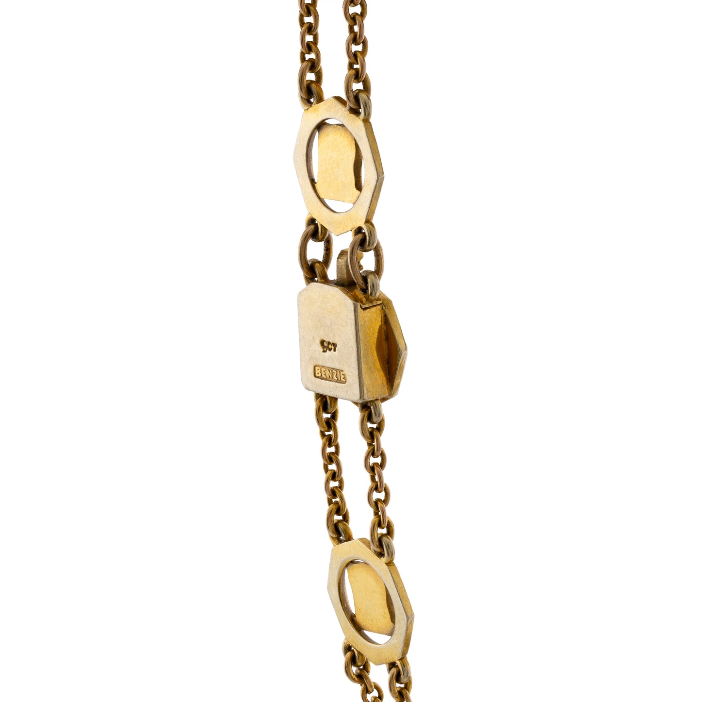 Vintage 9ct Gold Enamel Yacht Club Flag Bracelet by Benzie of Cowes