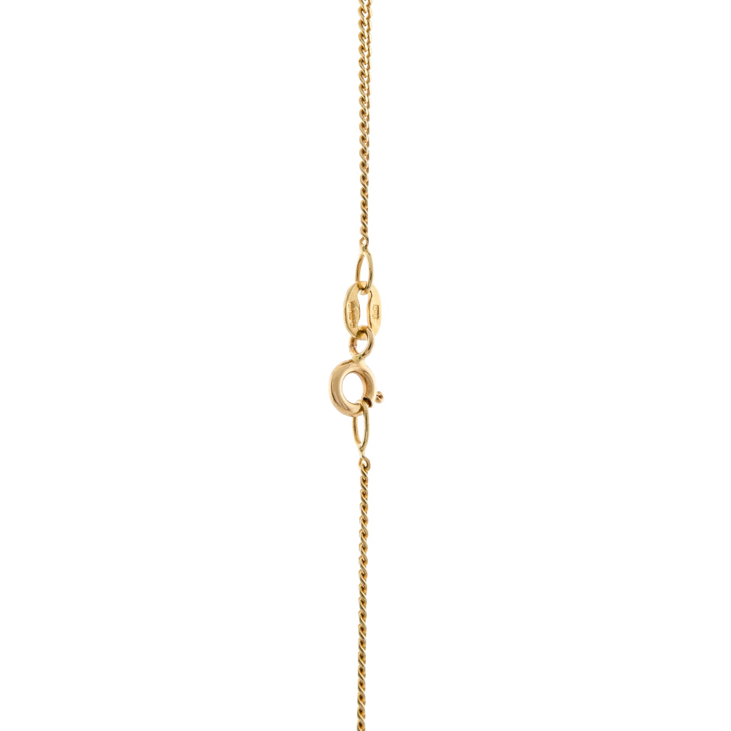 Vintage 18ct Yellow Gold Rubover Diamond Necklace